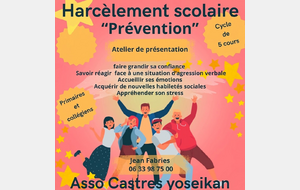 Prévention Harcèlement Scolaire - Repise le 14 septembre 2026!